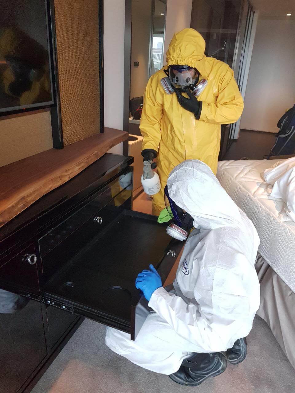 Surface decontamination for hotel